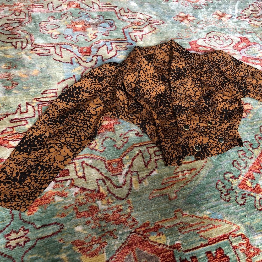 80's bolero top - animal print